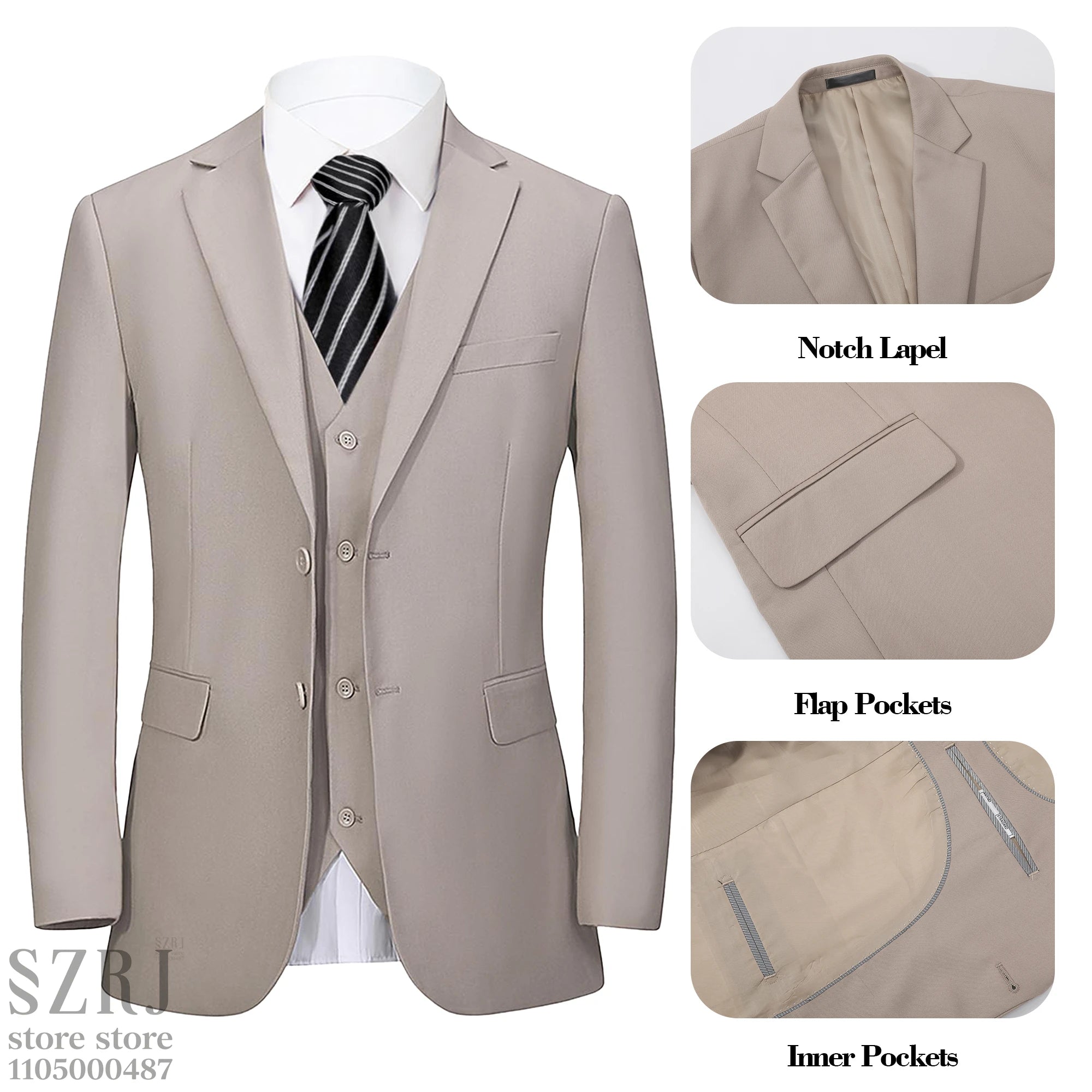 Gentleman Red Tie Suit